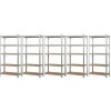 AKCIA - Balíček: 5x Regál 180x90x40 cm zinkovaný 5-policový, nosnosť 875 kg