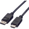 Roline DisplayPort prepojovací kábel Konektor DisplayPort, Zástrčka HDMI-A 3.00 m čierna 11.04.5782 tienený Kábel DisplayPort; 11.04.5782