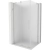 Mexen Velar L, sprchový kút s posuvnými dverami 120 x 75 cm, 8mm sklo námraza, brúsená oceľ, 871-120-075-33-97