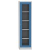 Univerzálna skriňa, 1 presklené dvere, 4 police, 1950 x 505 x 400 mm, 45,4 kg, modrá