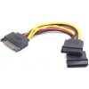 Gembird napájací kábel SATA 15 pin -> 2x SATA HDD - priamy CC-SATAM2F-01