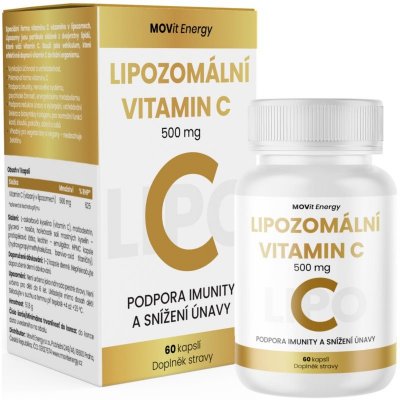 Movit Energy Lipozomálny Vitamín C 500 mg kapsuly na podporu imunitného systému, pre krásnu pleť a nechty 60 cps