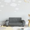 vidaXL Detská pohovka, tmavosivá 70x45x33 cm, zamat 3196388