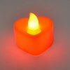 LED sviečka červená SRDIEČKO 3,8x3,8 cm