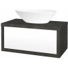 Dreja Umývadlová skriňa STORM SZZ 80 (umývadlo Triumph) - D16 Tmavý betón / L01 Biela vysoký lesk