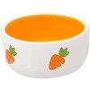 Miska SMALL ANIMALS keramická pre králiky bielo-žltá 11,5 cm 0,3 l