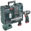 Metabo PowerMaxx BS Basic Akumulátorový skrutkovač(12V/2x2,0Ah) mobilná dielňa 600080880