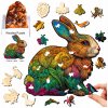 PUZZLE DREVENÉ A4 KRÁLIK 122EL OBOJSTRANNÁ SKLADAČKA DARČEK PRE DIEŤA