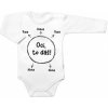 Baby Nellys Body dlhý rukáv s vtipným textom Oci to dáš! biele