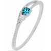 Nefertitis Prsteň strieborný s brúseným apatitom a zirkónmi Ag 925 031121 AP - 54 mm (US 7), 1,25 g