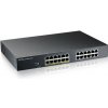 ZyXEL GS1915-24EP, 24-port GbE, 12 port PoE, 130 Watt 802.3at, rackmount, fanless, Smart hybrid mode Switch, stand GS1915-24EP-EU0101F