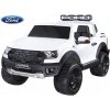 Joko Elektrické autíčko Ford Ranger 4x4 Raptor Eva kolesá USBSDMP3 rádio DO 2.4 GHz Kožené sedadlo Originál licencia biela