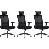 3PACK Ergonomická kancelárska stolička ARTEMIS, čierna (3 ks)
