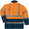 DELTA STRADA 2 / Unisex reflexná nepremokavá parka - fluo oranžová/nám. modrá XXXL
