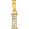 Silvego Zlatý prívesok písmeno I zo žltého zlata s Brilliance Zirconia FNN22195I