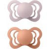 BIBS Couture anatomické cumlíky zo silikónu 2ks - veľkosť 2,Pink Plum / Peach