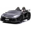 Beneo Elektrické autíčko Lamborghini Aventador 24V Dvojmiestne 24 GHz Do mäkké PU Sedadlá LCD Displej odpruženie vertikálne otváravé dvere mäkké Eva kolesá 2 X 45W motor lakované čierna