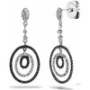 Blink-Blink Extravagantné náušnice z bieleho zlata s bielymi a čiernymi diamantami 0.50 ct 7018BDV