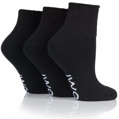 Iomi ponožky Diabetic ANKLE so zvýšeným lemom 3 páry Čierne