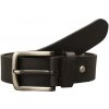 Pevný Kožený Opasok Buffalo so striebornou prackou 3,5 cm Čierny Čierna 95