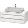 Duravit Ketho - Umývadlová skrinka 50x120x55 cm, 2 zásuvky, lesklá biela KT665602222