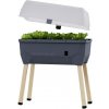 Gusta Garden Sammy Salad samozavlažovací kvetináč s vekom, antracit GG-101A10