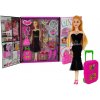 LEAN TOYS Bábika s dlhými vlasmi 28 cm + šatník a bižutéria - čierna