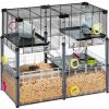 Ferplast Viacposchodová klietka MULTIPLA Hamster CRYSTAL NERA GABBIA s príslušenstvom pre hlodavce 72.5 x 37.5 x 62 cm