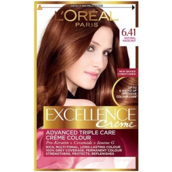 L'Oréal Excellence Creme Triple Protection 6,41 Natural Hazelnut Brown 48 ml