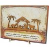 Dekorácia: Betlehem s citátom, drevený - B5014