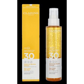 Clarins Sun Protection suchý olej na vlasy a telo SPF30 150 ml