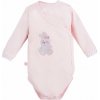 Eevi Body rozopínacie s dlhým rukávom NEWBORN ružové - 62