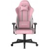 herná stolička DXRacer GLADIATOR růžovo-biela, látková
