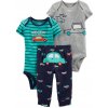 CARTERS CARTER'S Set 3dielny body kr. rukáv 2ks, nohavice Green Monster chlapec LBB NB/ veľ. 56