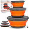 Ruhhy skladacie silikónové misky s viečkami, sada misiek a nádob 3ks