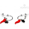 BENETO AGUP2873D - Strieborné náušnice krúžky chilli