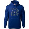Horolezecké karabíny - Mikina pánska Cape s kapucňou - 2XL ( Kráľovská modrá )