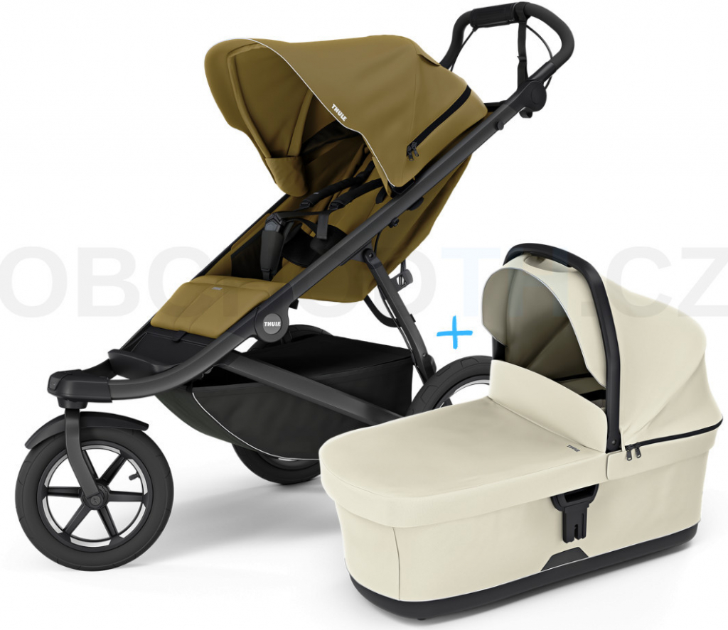 Thule Urban Glide 3 Nutria green 2024 + vanička Soft beige