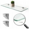 Polica Sklo Bezfarebná Elegantná Priehľadná Polica Do Kúpeľne 70x13 cm