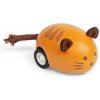Bigjigs Toys Drevené naťahovacie zvieratko 1 ks Mačka oranžová