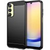 SES Ochranný silikónový obal karbón pre Samsung Galaxy A25 5G - čierny 16852