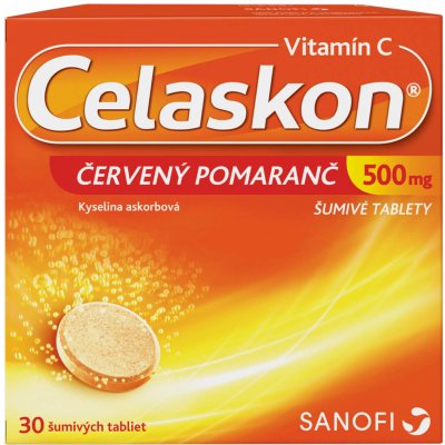 Celaskon Vitamin C 500 mg Červený Pomaranč tbl.eff.30 x 500 mg