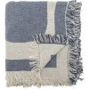 Bloomingville Prehoz z recyklovanej bavlny Ethan Blue 130 x 160 cm - Bloomingville Prehoz z recyklovanej bavlny Ethan Blue 130 × 160 cm