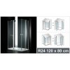 Aquatek GLASS R GLASSR24CH120X8062 (Sprchový kút obdĺžnikový s dvomi otváracími dverami)