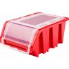 Prosperplast Plastový úložný box uzavíratelný Truck Plus červený 15,5 cm