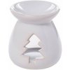 Nefertitis Aróma lampa keramická Vianočný stromček biely NF59878 - cca 6,5 x 7,5 cm