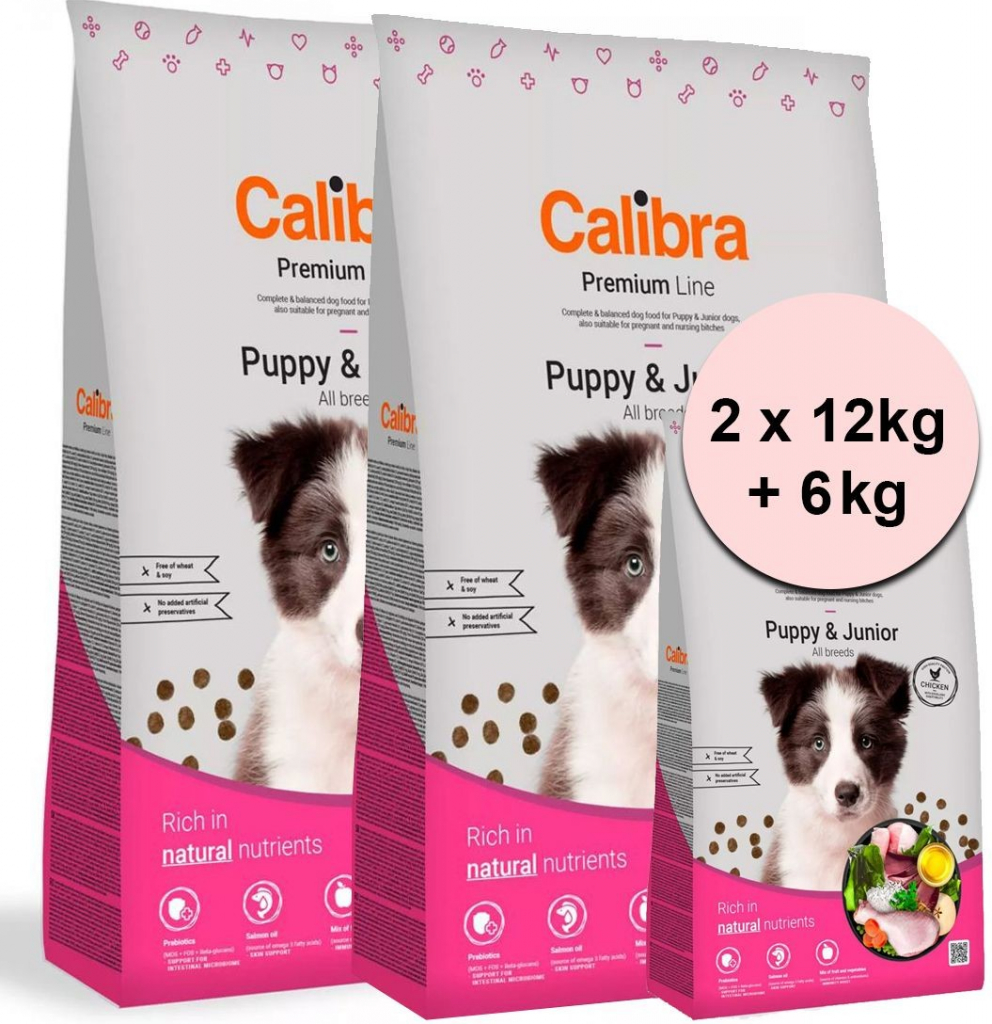 Calibra Dog Premium Line Puppy & Junior new 2 x 12 kg