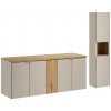 Comad Kúpeľňová zostava Viva Cashmere s doskou a skrinkami 140 cm kašmír/dub coast evoke