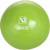 LiveUp Weight ball loptu na cvičenie zelená - 2 kg