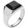 Pánsky oceľový prsteň Fred Bennett Black Onyx R3856B